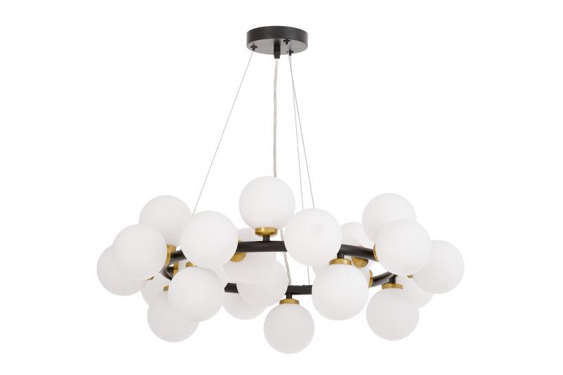 Lampadario di design moderno 25 luci MARSIADA W25 Nero Ottone