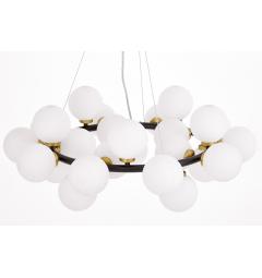 Lampadario di design moderno 25 luci MARSIADA W25 Nero Ottone