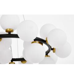 Lampadario di design moderno 25 luci MARSIADA W25 Nero Ottone