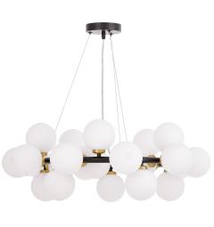 Lampadario di design moderno 25 luci MARSIADA W25 Nero Ottone