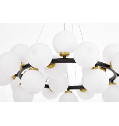 Lampadario di design moderno 25 luci MARSIADA W25 Nero Ottone