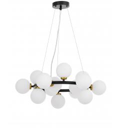 Lampadario di design moderno 15 luci MARSIADA W25 Nero Ottone