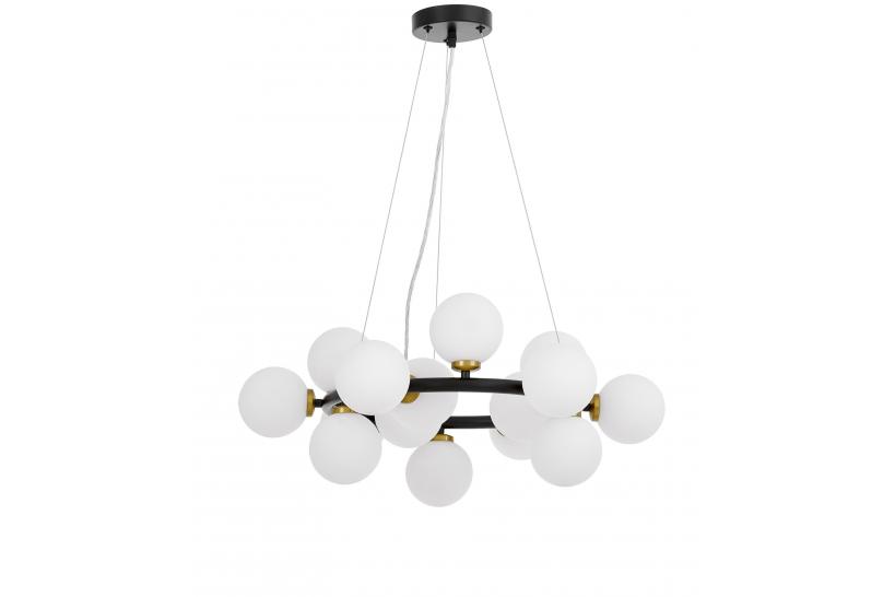 Lampadario di design moderno 15 luci MARSIADA W25 Nero Ottone