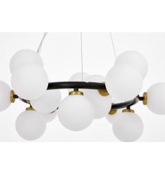 Lampadario di design moderno 15 luci MARSIADA W15 Nero Ottone