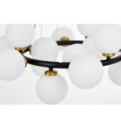 Lampadario di design moderno 15 luci MARSIADA W15 Nero Ottone