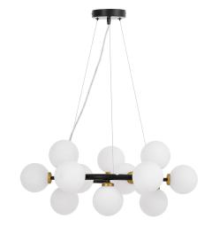 Lampadario di design moderno 15 luci MARSIADA W15 Nero Ottone