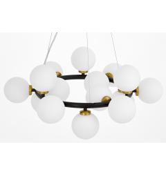 Lampadario di design moderno 15 luci MARSIADA W15 Nero Ottone