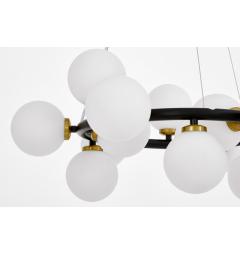 Lampadario di design moderno 15 luci MARSIADA W15 Nero Ottone