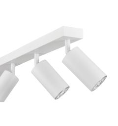 Plafoniera bianco con piastra rettangolare a soffitto 4 punti luce