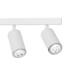 Plafoniera bianco con piastra rettangolare a soffitto 6 punti luce