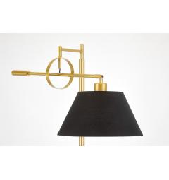 Lampada da terra design moderno in metallo ottone e paralume nero