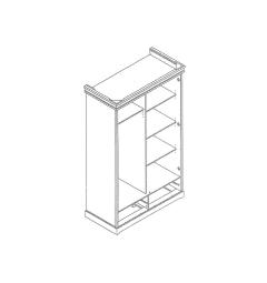 armadio shabby toscano due ante legno massello bianco