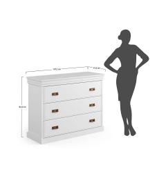 cassettone legno massello bianco miele shabby toscano country