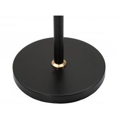 Lampada da terra in metallo nero e argentato dal design morbide e sinuoso