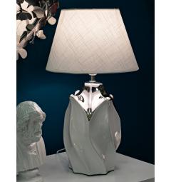 Lampada in ceramica bianca e grigia dal design semplice ed elegante