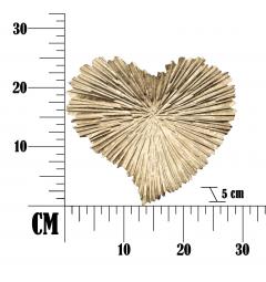 Elegante e pratico svuotatasche in metallo dorato a forma di cuore