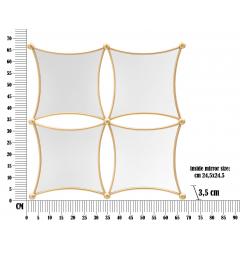 Composizione di specchi da parete dal design geometrico e ipnotico