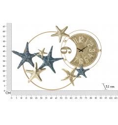 Orologio da parete composizione di forme geometriche impreziosite da stelle marine