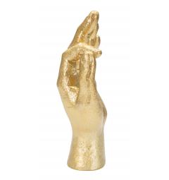 Statua dorata a forma di mano nel gesto dell'ok