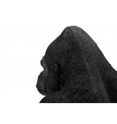 Statua nera a forma di gorilla in piedi sulle quattro zampe