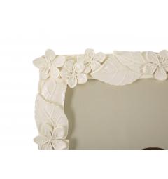 Elegante portafoto con cornice decorata da foglie e fiori