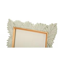 Elegante portafoto con cornice decorata da foglie