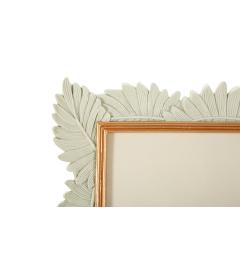 Elegante portafoto con cornice decorata da foglie