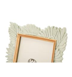 Elegante portafoto con cornice decorata da foglie