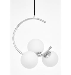 Lampada a sospensione design moderno cromo 3 punti luce - Arrediorg