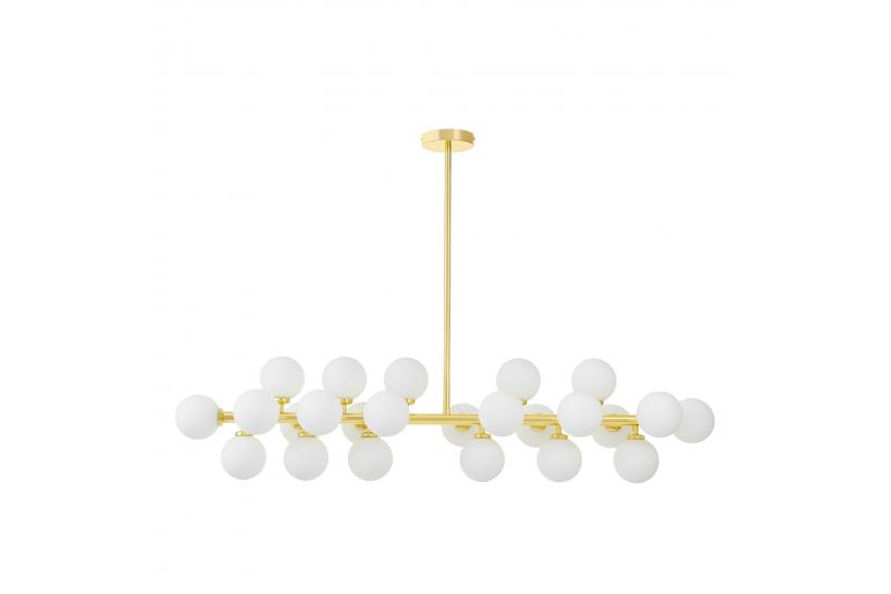 Lampadario design moderno struttura in metallo oro PETRICA W24 - Arrediorg