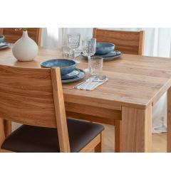 Tavolo sala pranzo 90x140 legno naturale rovere massello chiaro