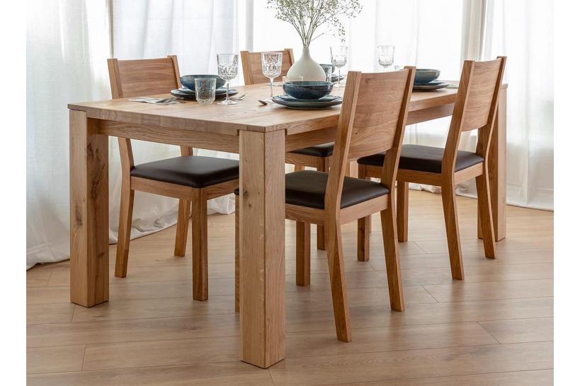 Tavolo da pranzo legno massello di rovere 90x160 GAIA