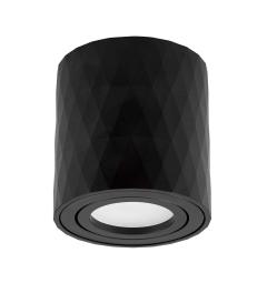 Lampada da soffitto a forma di tubo in metallo nero - Arrediorg