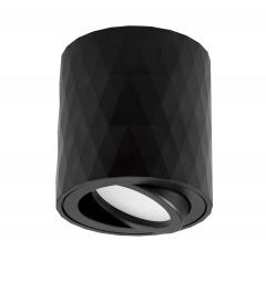 Lampada da soffitto a forma di tubo in metallo nero - Arrediorg