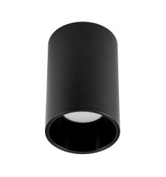 Lampada da soffitto a forma di tubo in metallo nero - Arrediorg