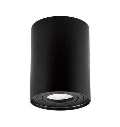 Lampada da soffitto a forma di tubo in metallo nero - Arrediorg