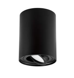 Lampada da soffitto a forma di tubo in metallo nero - Arrediorg