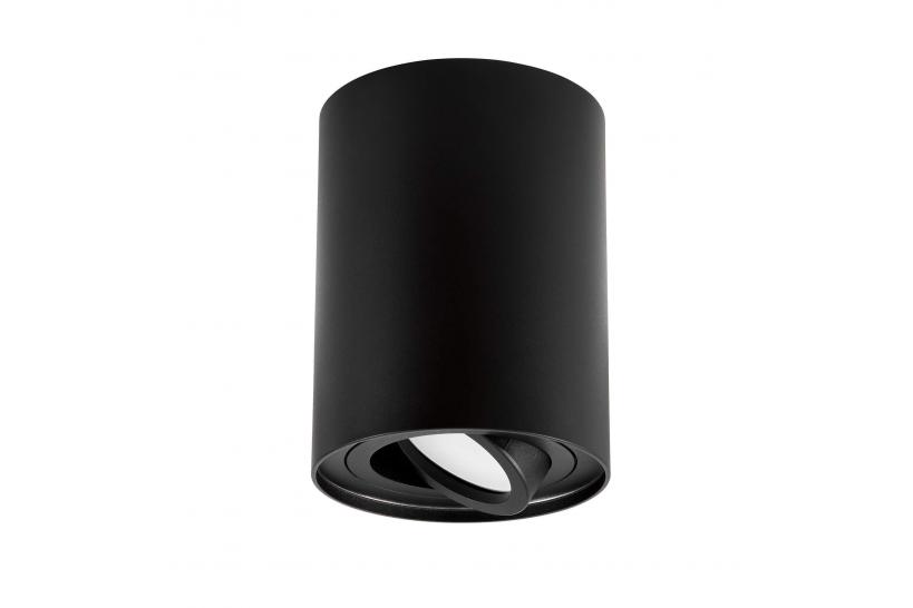 Lampada da soffitto a forma di tubo in metallo nero - Arrediorg