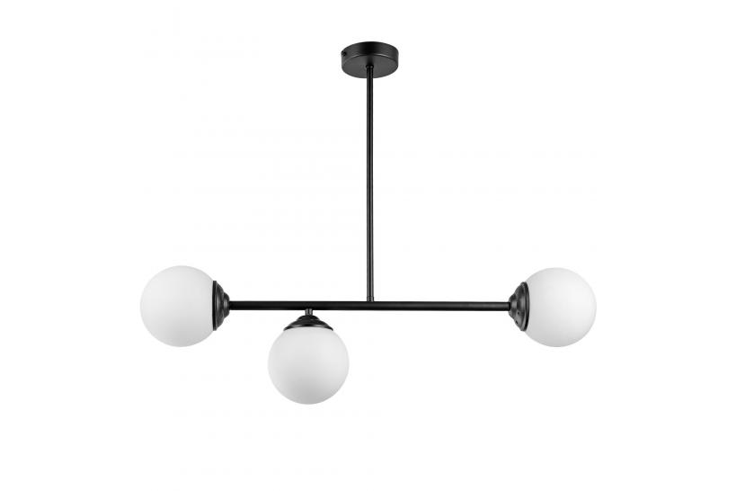 Lampadario design moderno struttura in metallo nero FINO W3 - Arrediorg