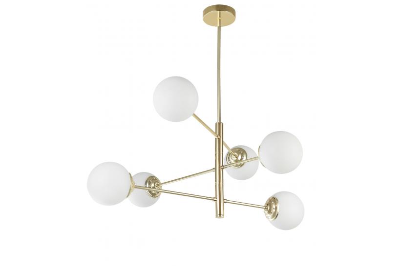 Lampadario design moderno struttura in metallo oro FINO PRO W6 - Arrediorg