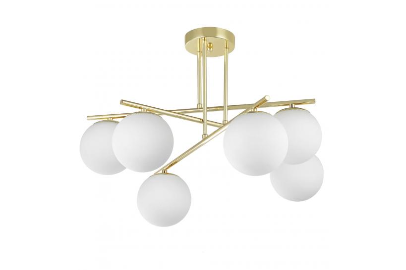 Lampadario design moderno LEDO W6 in metallo oro - Arrediorg