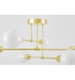 Lampada a sospensione con 6 punti luce design moderno ORO - Arrediorg