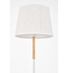 Lampada da terra design moderno e paralume in tessuto bianco - Arrediorg