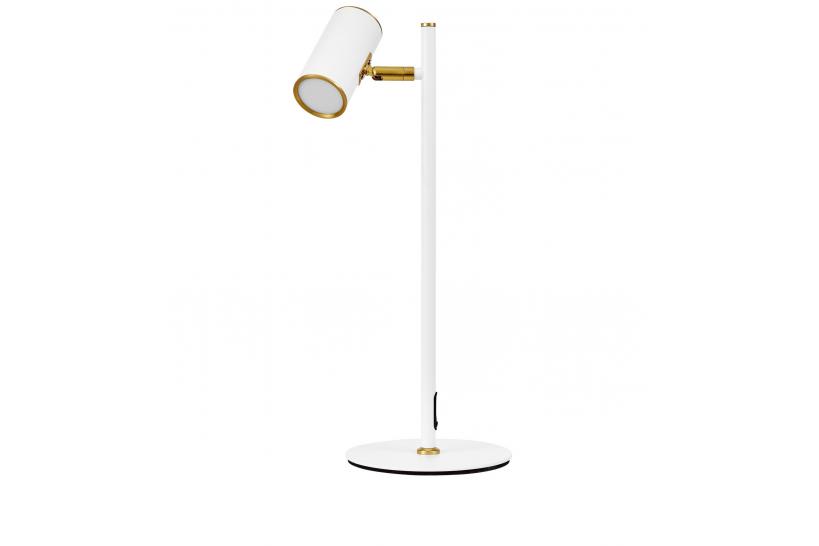 Lampada da terra design moderno in metallo bianco e ottone - Arrediorg