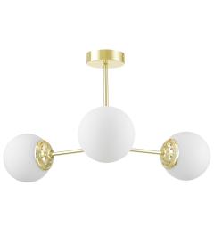 Lampadario design moderno struttura in metallo dorato RING W3 - Arrediorg