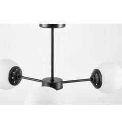 Lampadario design moderno struttura in metallo nero RING W3 - Arrediorg