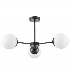 Lampadario design moderno struttura in metallo nero RING W3 - Arrediorg