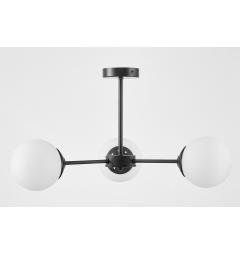 Lampadario design moderno struttura in metallo nero RING W3 - Arrediorg