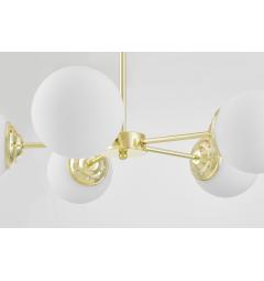 Lampadario design moderno struttura in metallo dorato RING W5 - Arrediorg