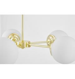 Lampadario design moderno struttura in metallo dorato RING W5 - Arrediorg